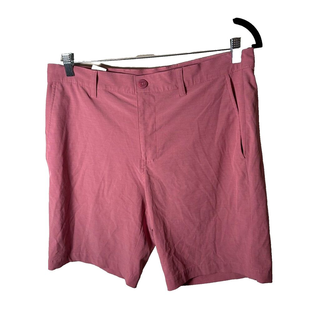 PGA Tour Shorts Men's 34 Pink Golf Athletic Lightweight 9.5" Inseam Active